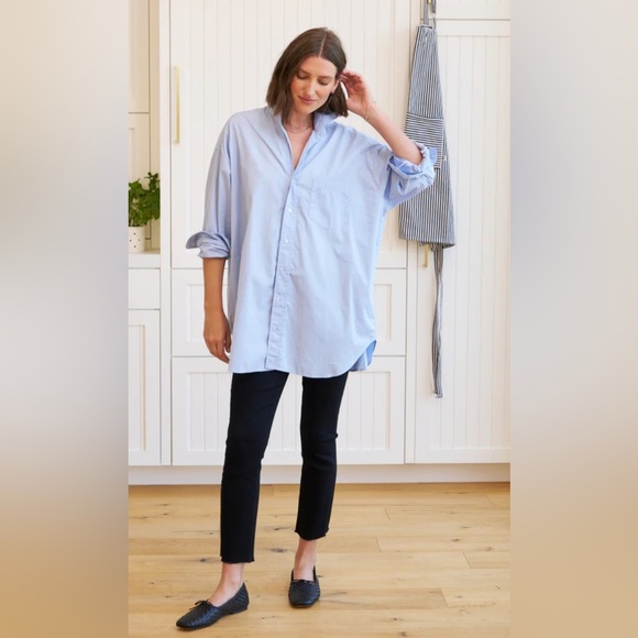 NWOT Frank & Eileen - Mackenzie Button Shirt  Tunic - One Size Black - Picture 3 of 7